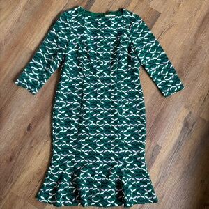 Boden Violette Sheath Dress in Green Sz. 10